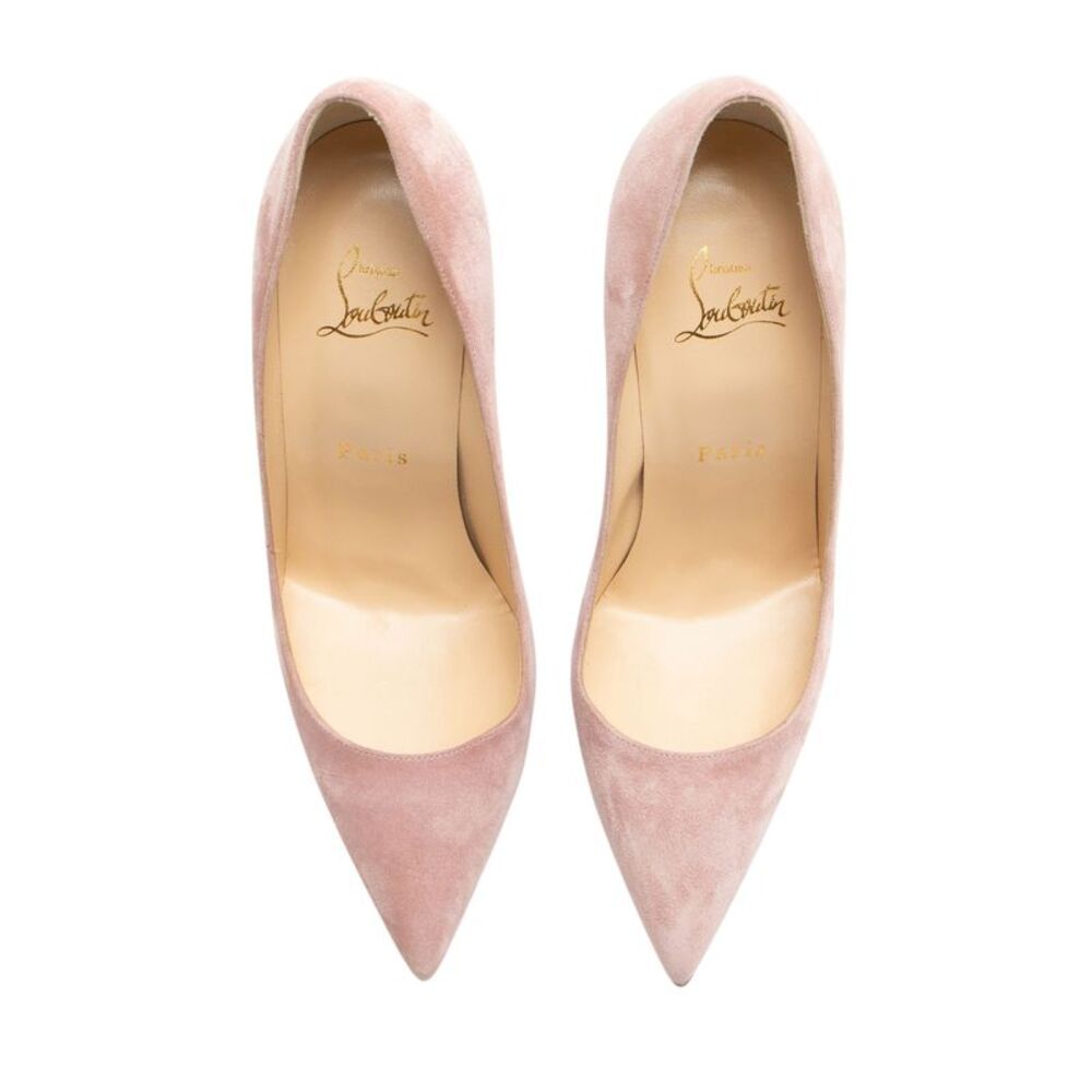 Christian Louboutin Suede Decoltish Pumps - Size 7.5 / 37.5 - Picture 4 of 7